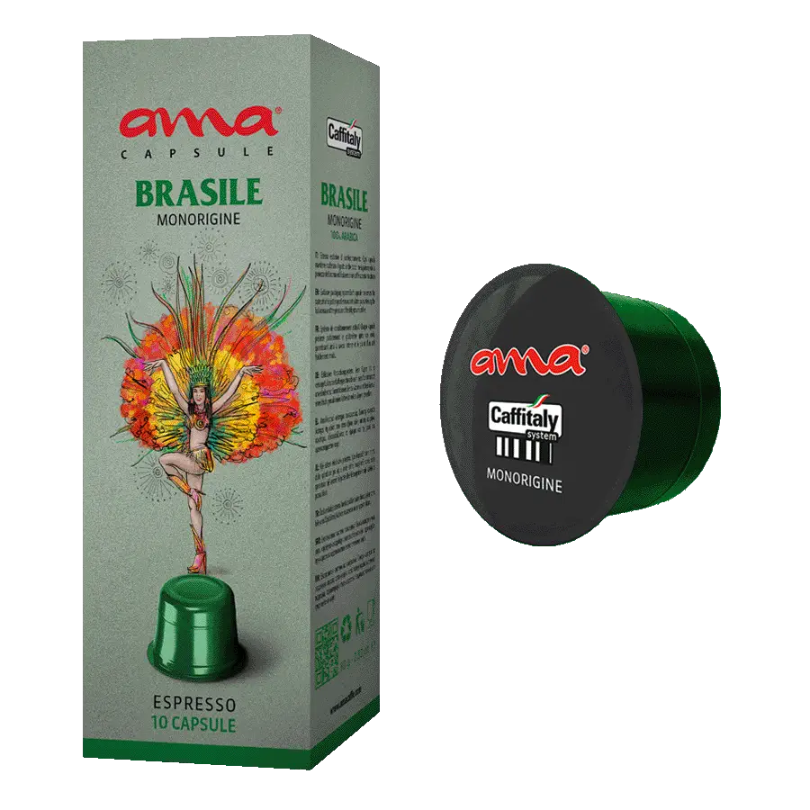 Ama Caffe, Kapsulë Monorigine Brasile, 10 x 8 g